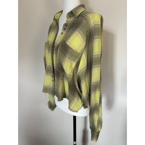 BDG Urban Outfitters Button Up Lou Shirt Size Small Oversized Slouchy Plaid - Picture 5 of 9